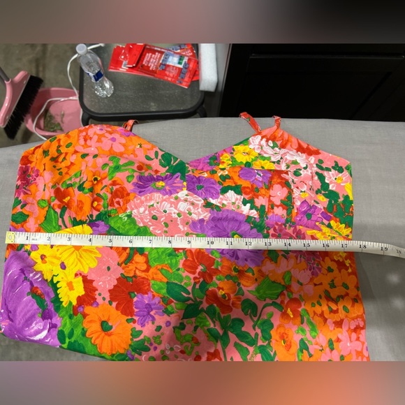 Jams World Sleeveless Dress Multicolor Floral Print Rayon Sz M - Picture 4 of 9